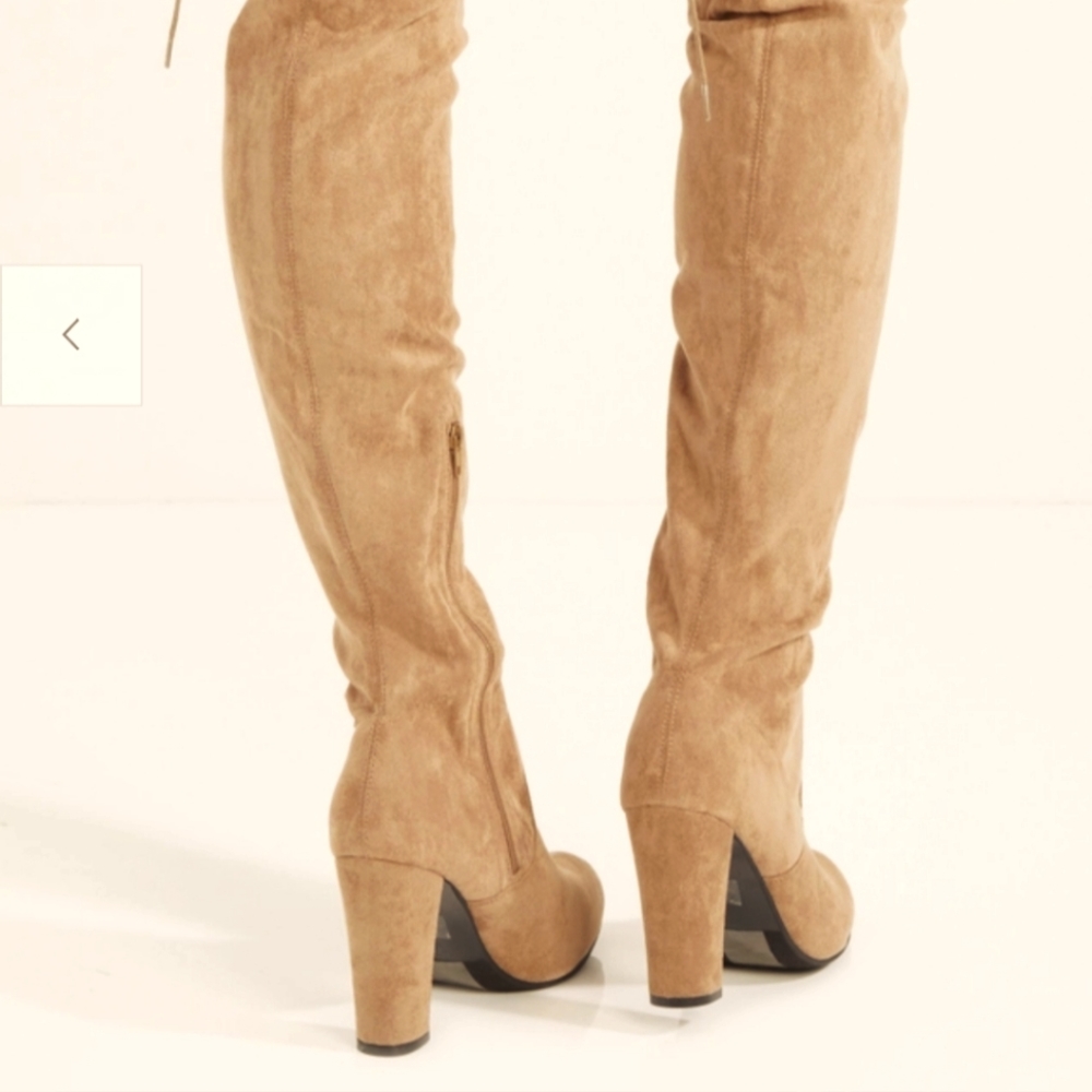 Rue21 - Suede - Wide Fit - Over the knee boots - NWT - Chunky heel - Dark Tan